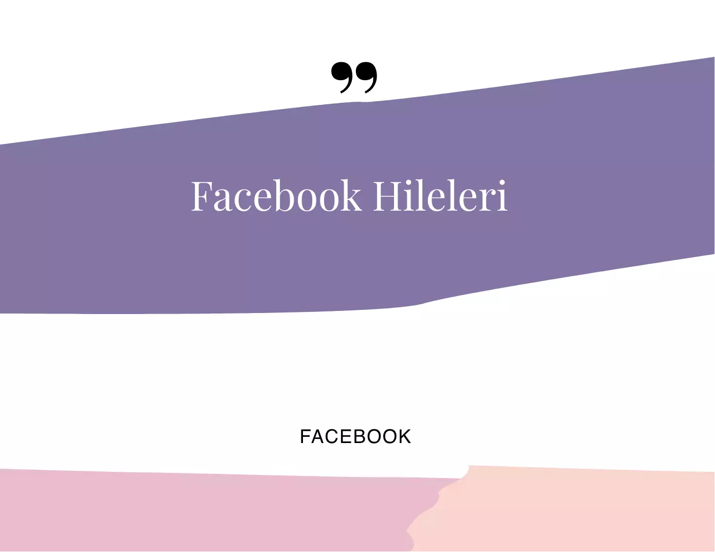 Facebook Hileleri