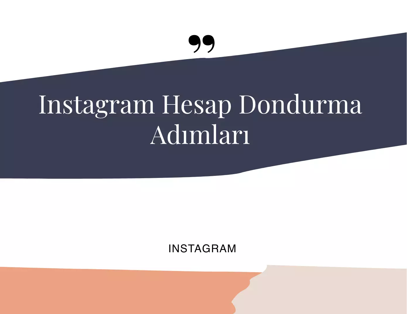 Instagram Hesap Dondurma Adımları