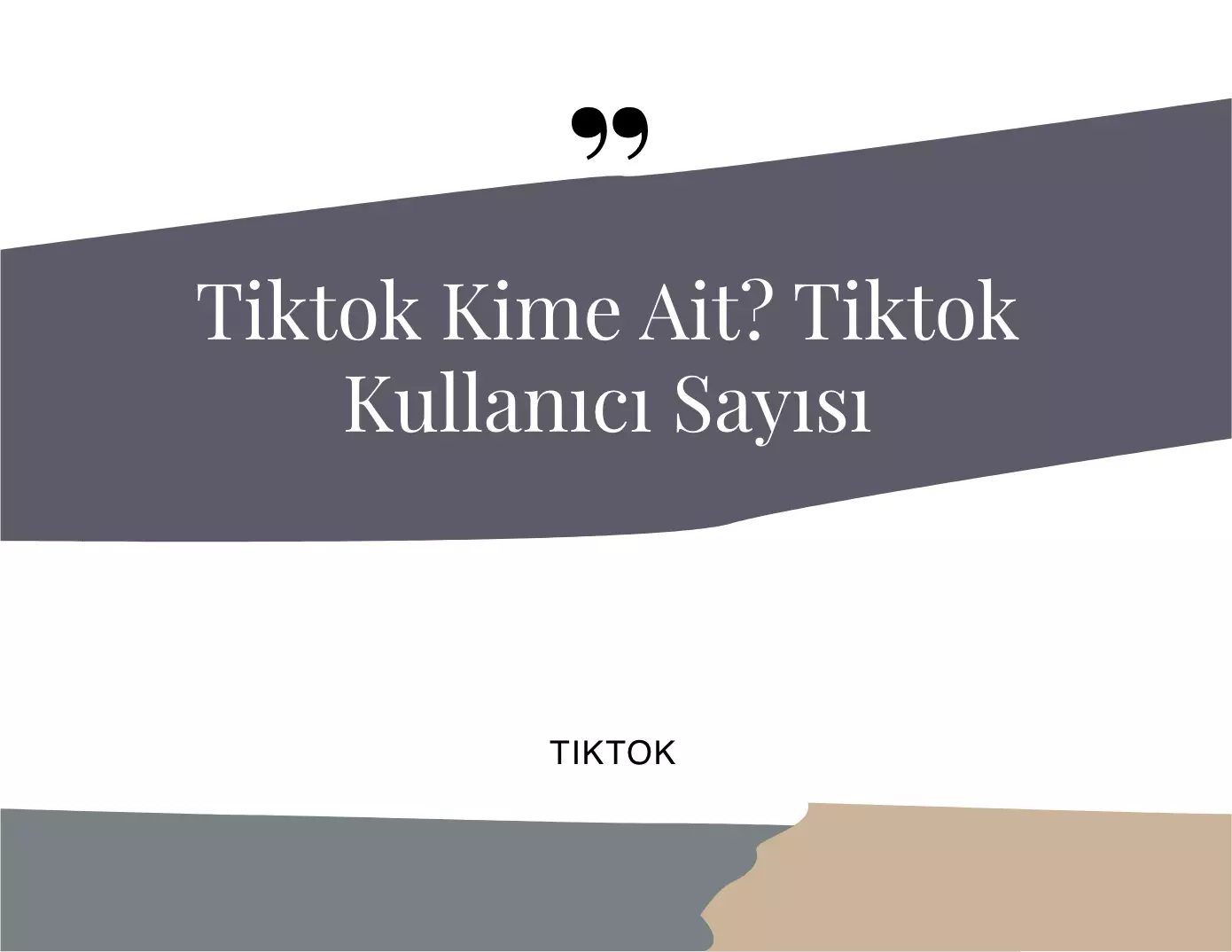 TikTok Kime Ait? TikTok Kullanıcı Sayısı