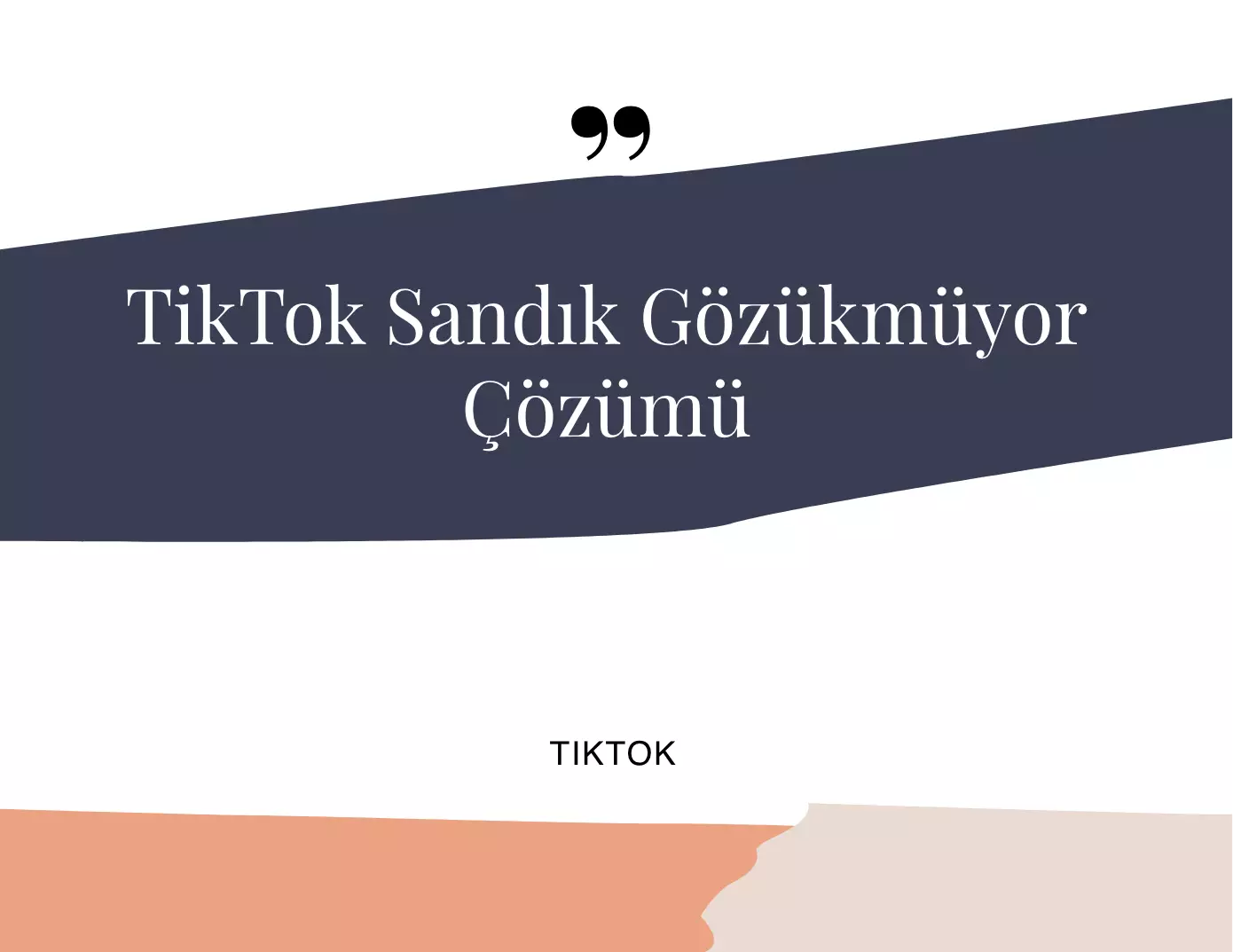 TikTok Sandık Gözükmüyor Çözümü