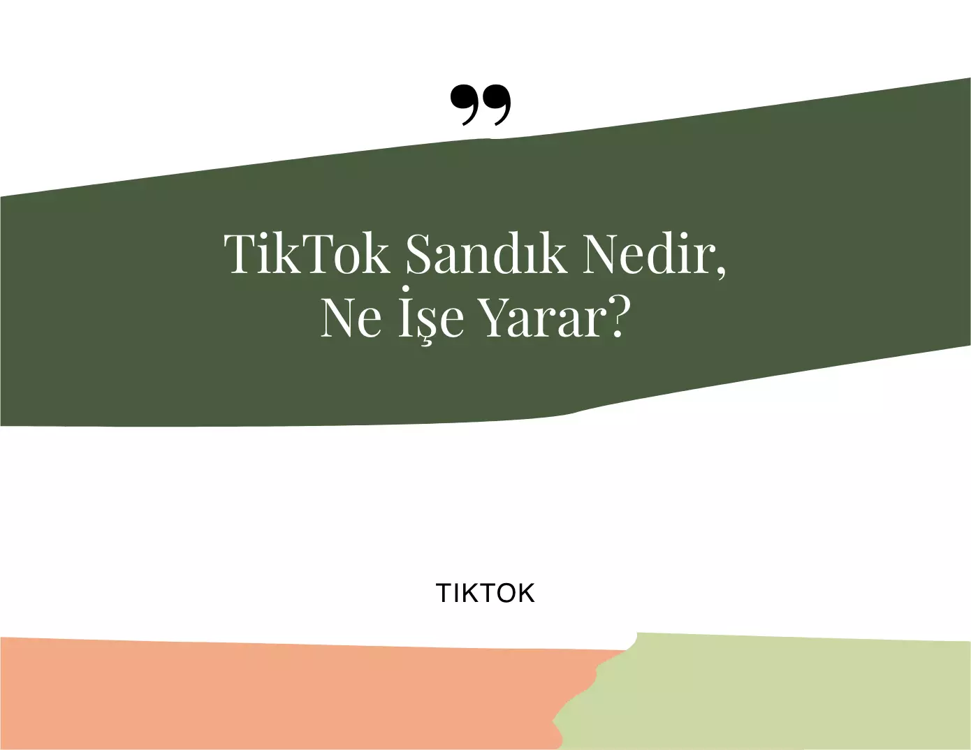 TikTok Sandık Nedir, Ne İşe Yarar?