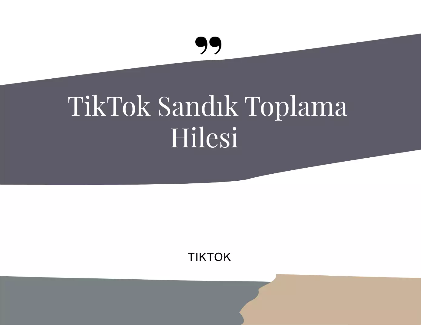 TikTok Sandık Toplama Hilesi