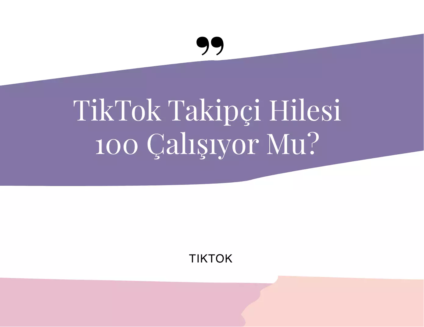 TikTok Takipçi Hilesi 100 Çalışıyor Mu?