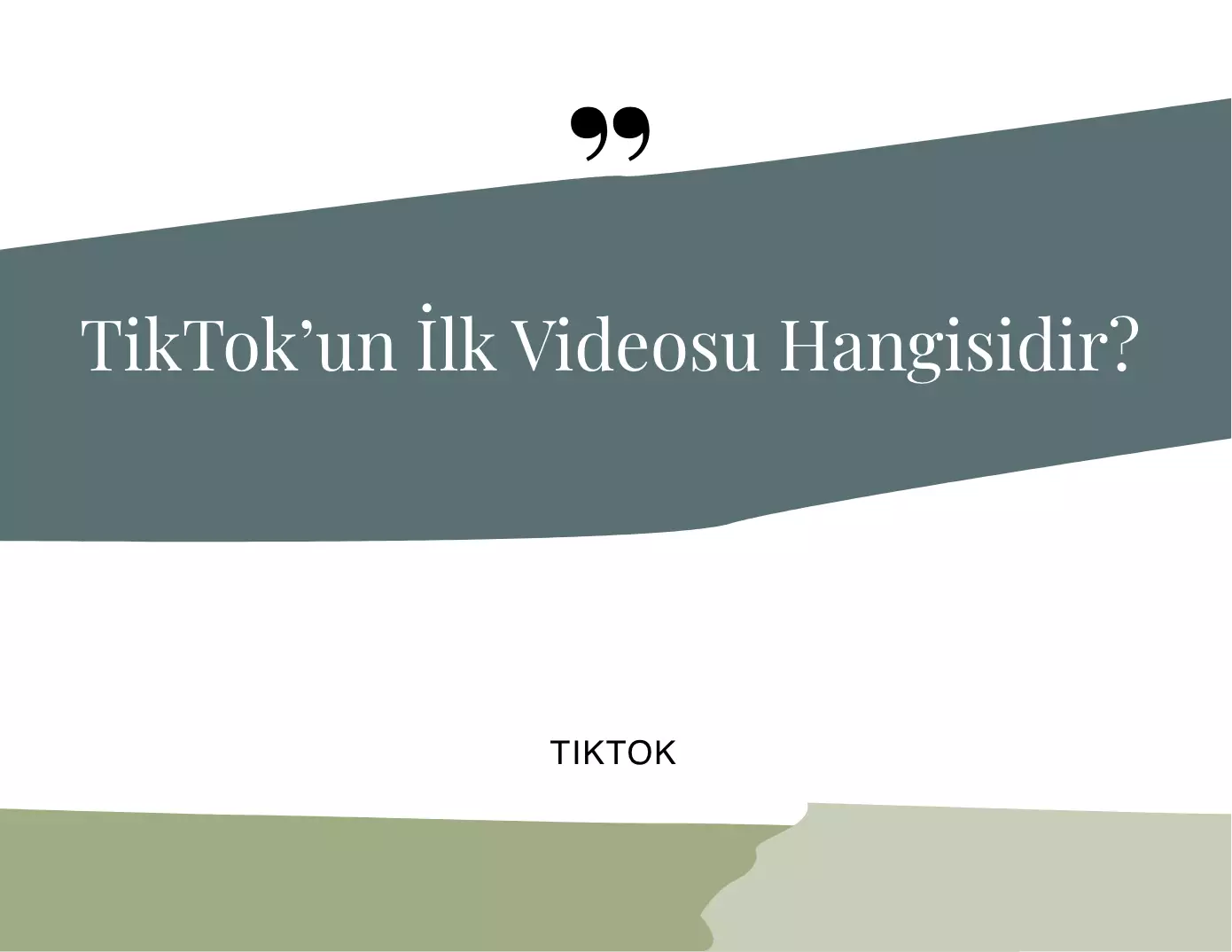 TikTok’un İlk Videosu Hangisidir?